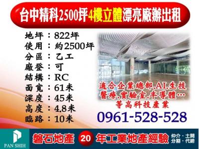 【台中精科｜2500坪旗艦級4樓立體廠辦】視意圖